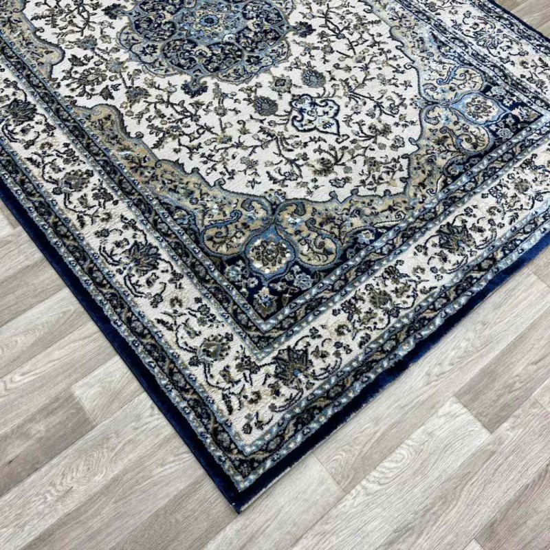 Turkish Diamond Carpet 10873A navy blue color size 150*220