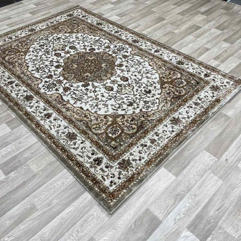 Turkish Diamond Carpet 10873A beige color size 150*220