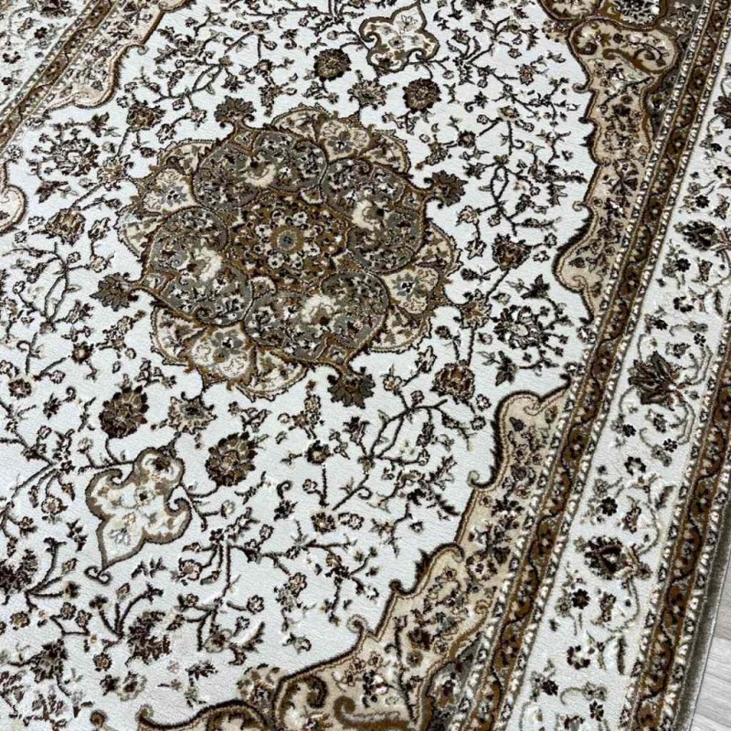 Turkish Diamond Carpet 10873A beige color size 150*220