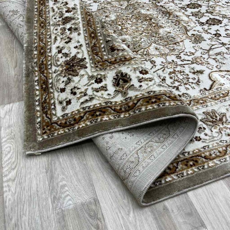 Turkish Diamond Carpet 10873A beige color size 150*220