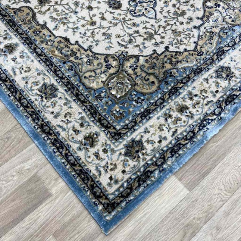Turkish Diamond Carpet 10873A cyan color size 150*220