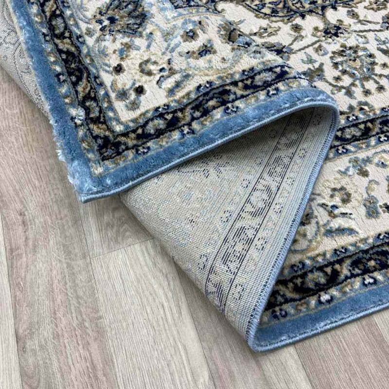 Turkish Diamond Carpet 10873A cyan color size 150*220