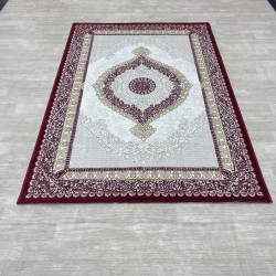 Modern diamond carpets B066 red size 80*150