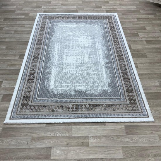 Modern Turkish diamond carpet 30081B gray brown 150*220