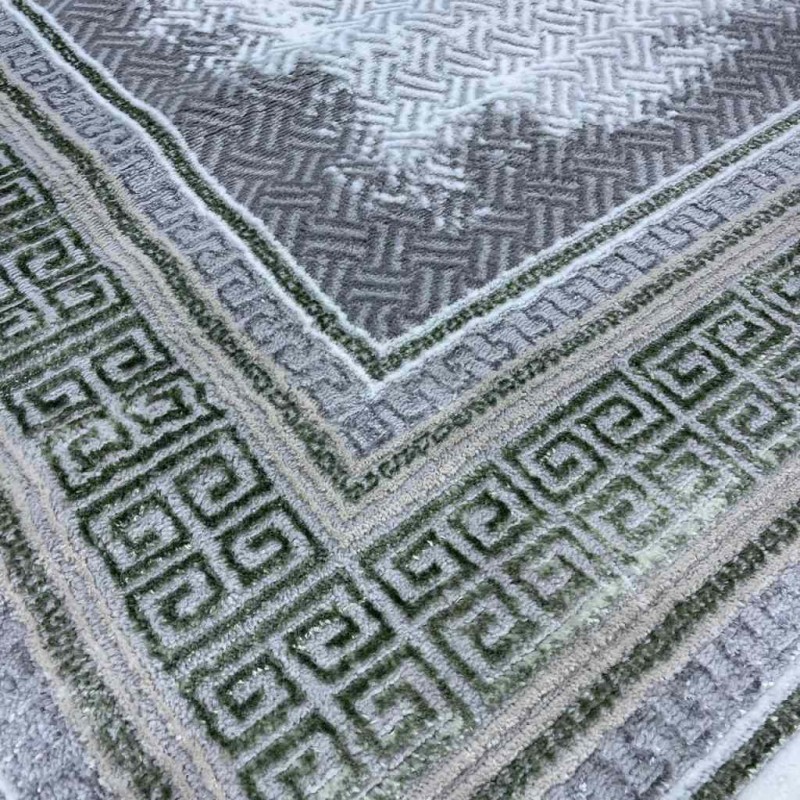 Modern Turkish diamond carpet 30081B gray green 250*350