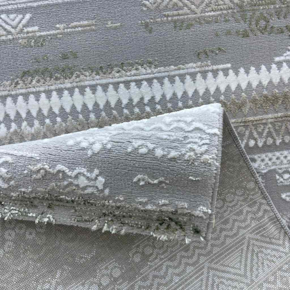 سجاد الماس تركي مودرن 30096A رصاصي 150*220 سجاد الماس تركي مودرن 30096A رصاصي 150*220