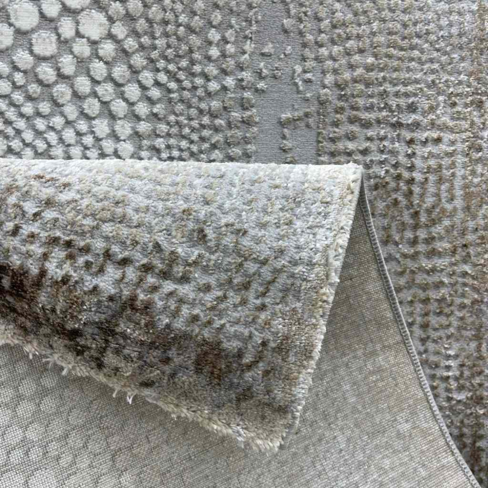 سجاد الماس تركي مودرن 30108A رمادي بني 150*220