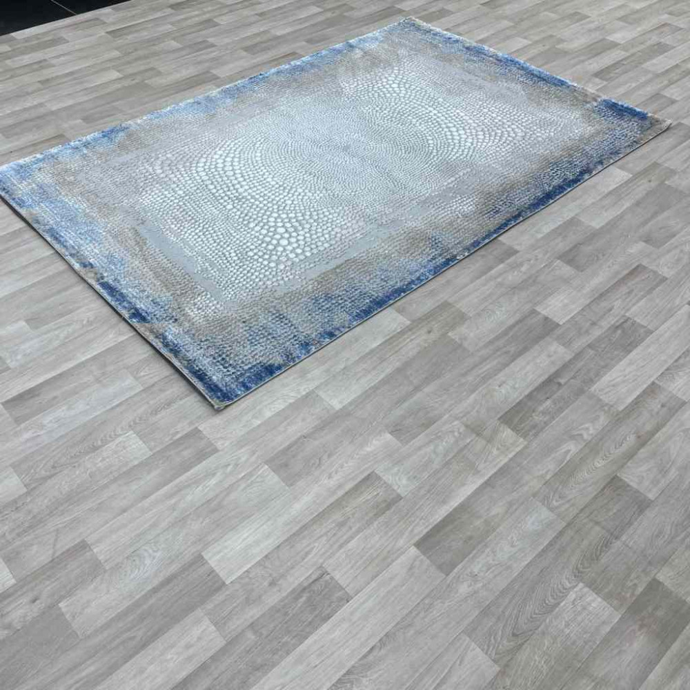 سجاد الماس تركي مودرن 30108A فيزون سماوي 150*220