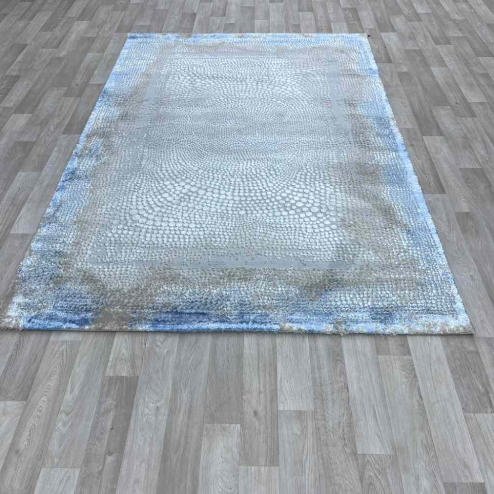 سجاد الماس تركي مودرن 30108A فيزون سماوي 150*220