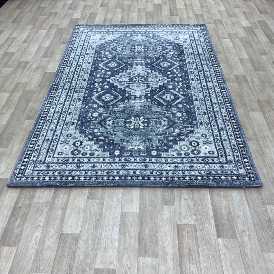 Turkish diamond rug 6511A blue color size 300*400