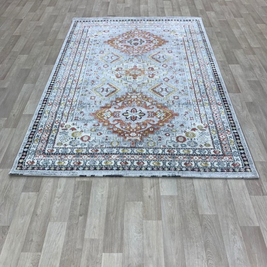 Turkish diamond rug 6511A gray color size 300*400