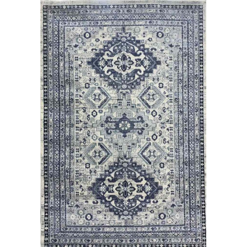 Turkish diamond rug 6511A cream gray color size 250*350
