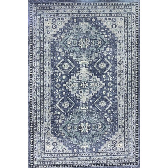 Turkish diamond rug 6511A blue color size 300*400