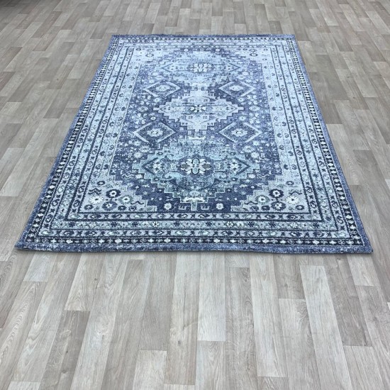 Turkish diamond rug 6511A blue color size 300*400