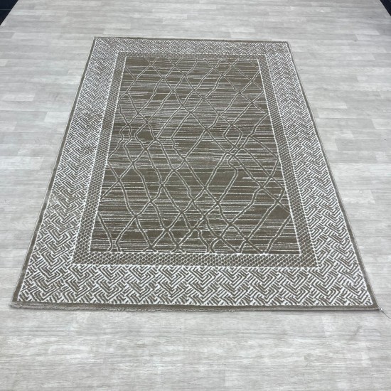 Modern Turkish Diamond Carpets 10933A Vison Vison 150*220