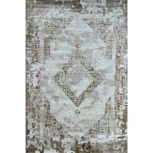 سجاد الماس تركي مودرن 30009A كريم برتقالي 150*220
