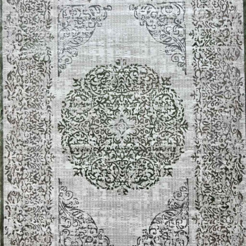 سجاد تركي حديث الماس 35007A بيج أخضر مقاس 200*300
