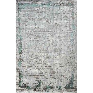 سجاد الماس تركي مودرن 35023D كريم تركواز 200*300