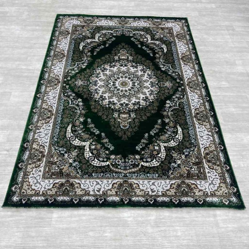 Turkish classic diamond carpet 10941A green color size 200*300