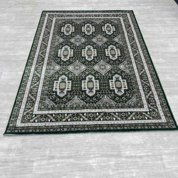 Turkish classic diamond carpet 10939A green color size 200*300