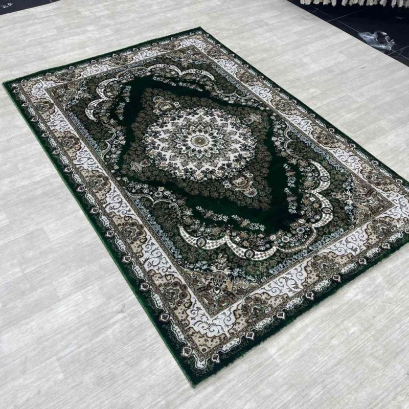 Turkish classic diamond carpet 10941A green color size 200*300