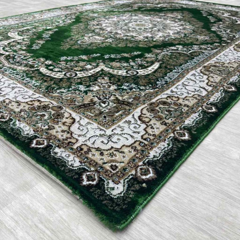 Turkish classic diamond carpet 10941A green color size 200*300
