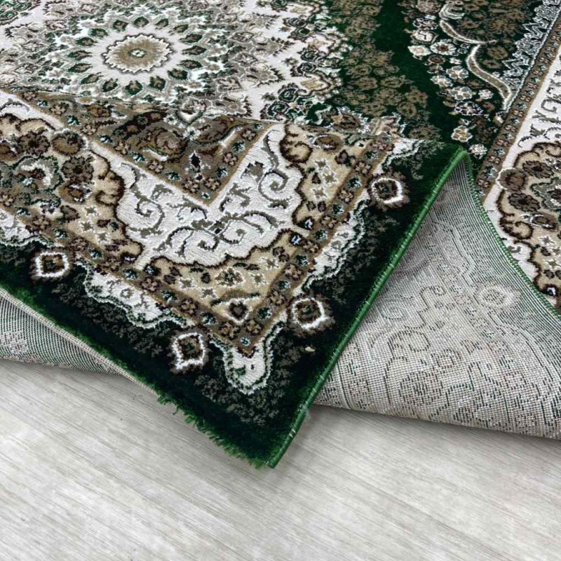 Turkish classic diamond carpet 10941A green color size 200*300