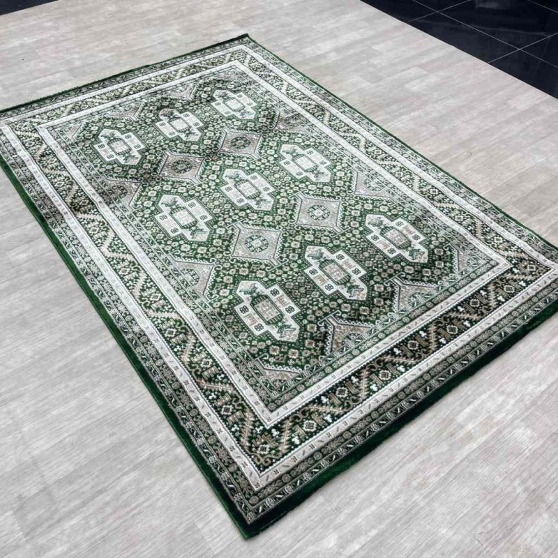 Turkish classic diamond carpet 10939A green color size 200*300