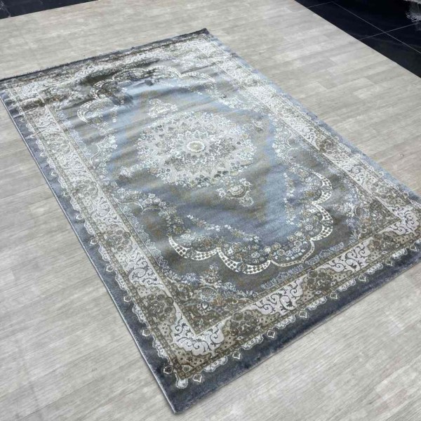 Almas Classic Turkish Carpet 10941A gray Color Size 150*220