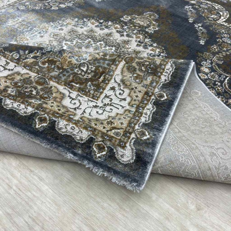 Almas Classic Turkish Carpet 10941A gray Color Size 150*220