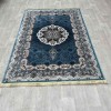 Turkish carpet Kashan 1019A cyan size 300*400