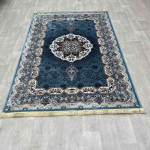 سجاد تركي كاشان 1019A سماوي مقاس 100*200