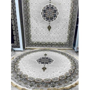 سجاد تركي كاشان دائري 1019A كريم كريم مقاس 150*150