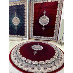 سجاد تركي كاشان دائري 1019A احمر مقاس 400*400