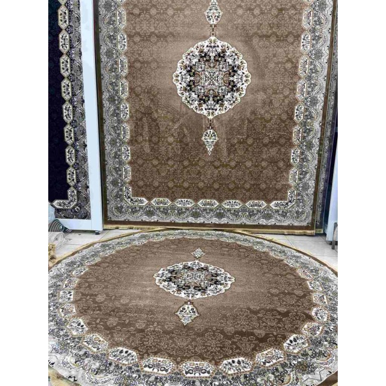 Turkish Kashan Round Carpet 1019A beige size 300*300