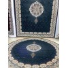 Turkish Kashan Round Carpet 1019A dark blue size 150*150