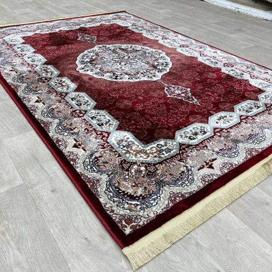 Turkish carpet Kashan 1019A 11 mm red size 400*600