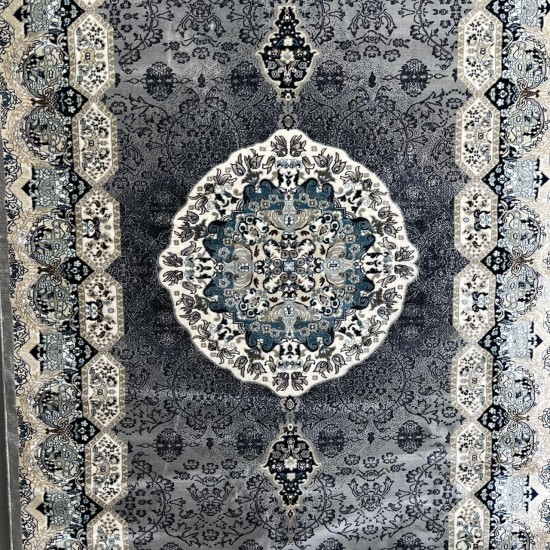 Turkish carpet Kashan 1019A 11 mm gray size 400*600