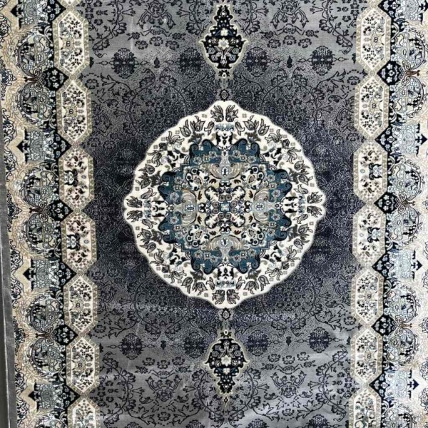 Turkish carpet Kashan 1019A gray size 250*350