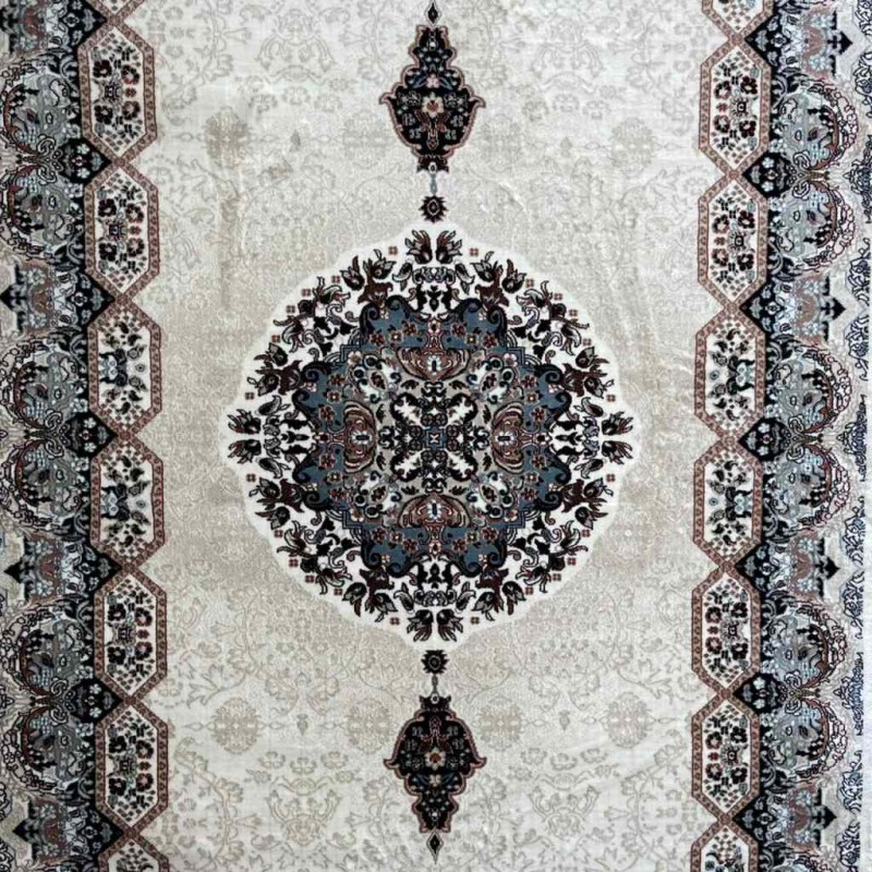 سجاد تركي كاشان 1019A كريم كريم مقاس 100*300