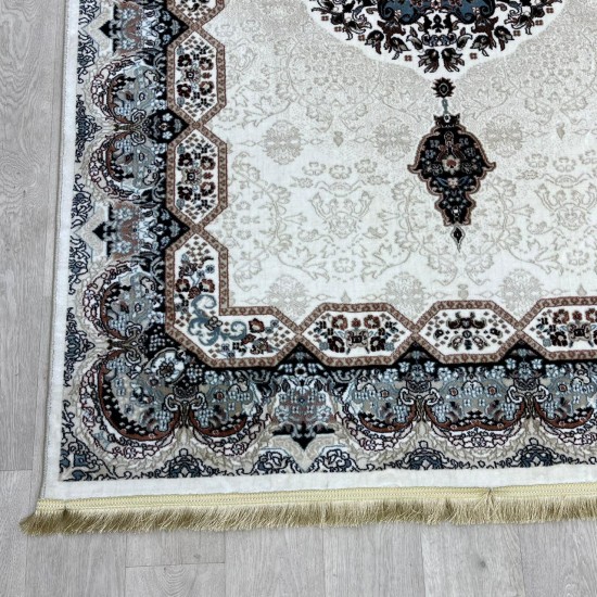 Turkish carpets Kashan 1019A, 11 mm cream cream size 400*600