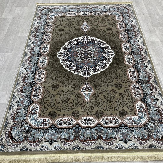 Turkish carpet Kashan 1019A 11 mm beige size 150*220