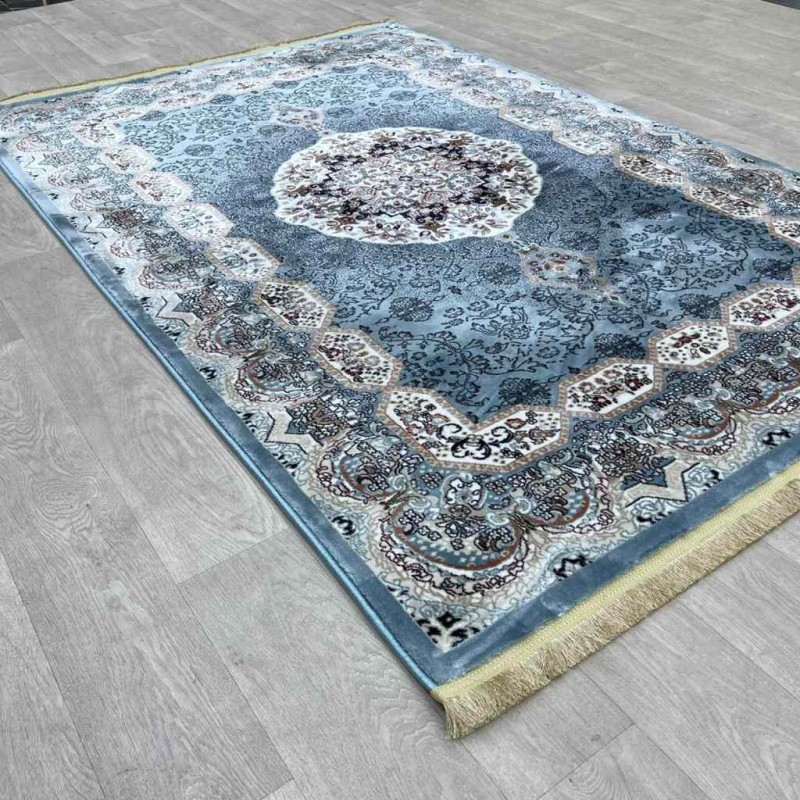 سجاد تركي كاشان 1019A سماوي مقاس 100*200