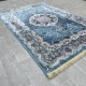 Turkish carpet Kashan 1019A 11 mm cyan size 50*80