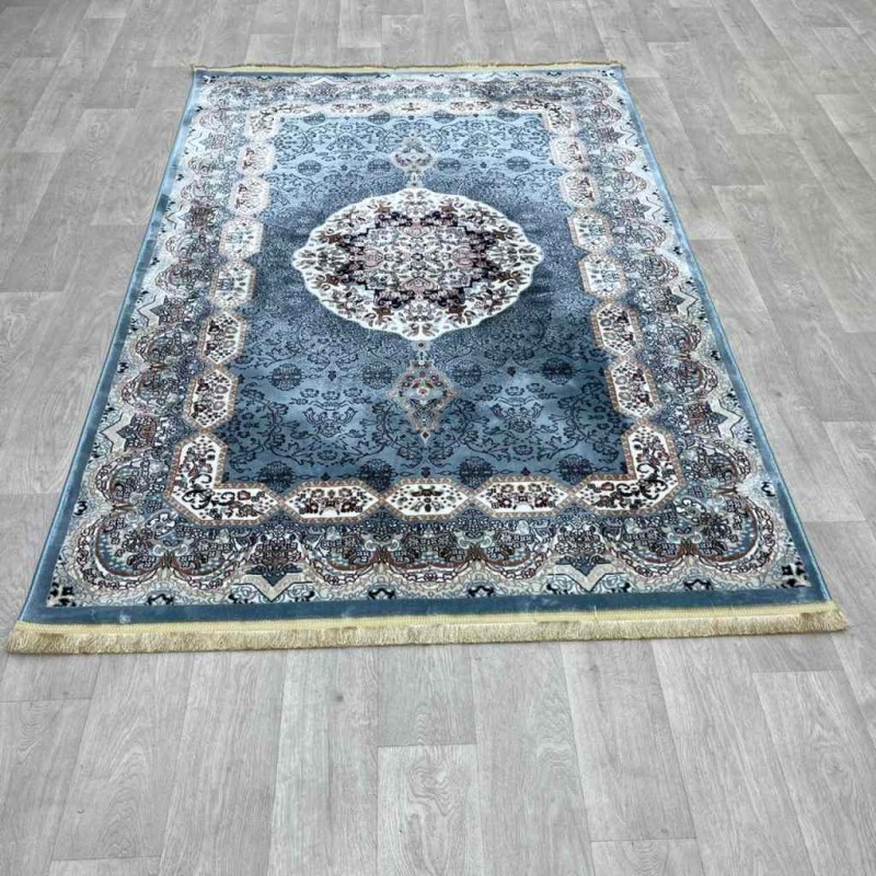 سجاد تركي كاشان 1019A سماوي مقاس 100*200