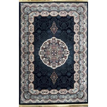 سجاد تركي كاشان دائري 1019A كحلي مقاس 400*400