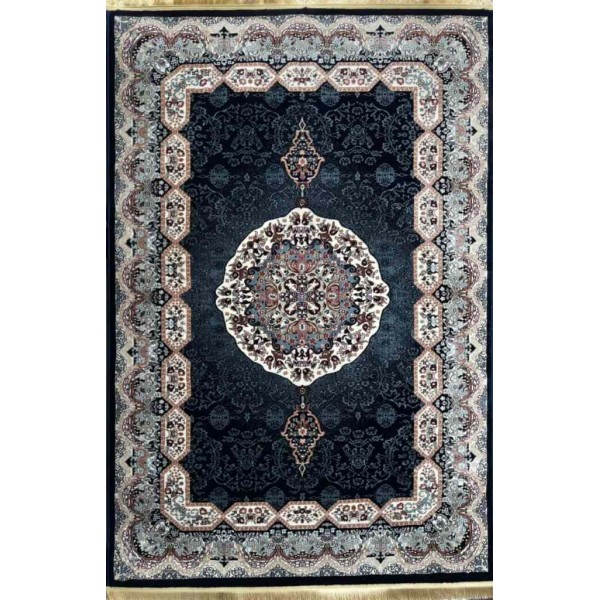 Turkish Kashan Round Carpet 1019A dark blue size 150*150