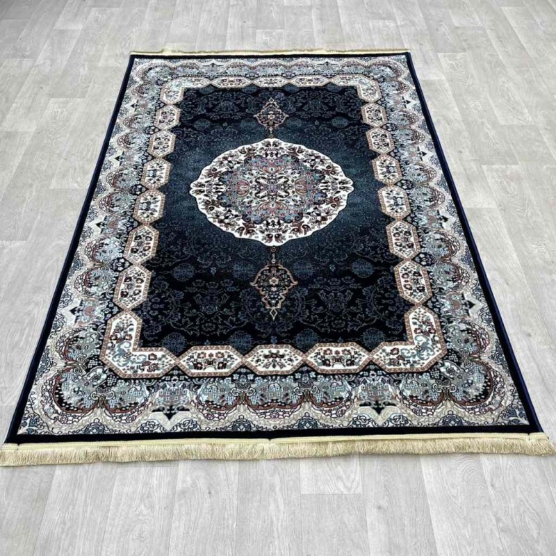 سجاد تركي كاشان 1019A كحلي مقاس 100*200