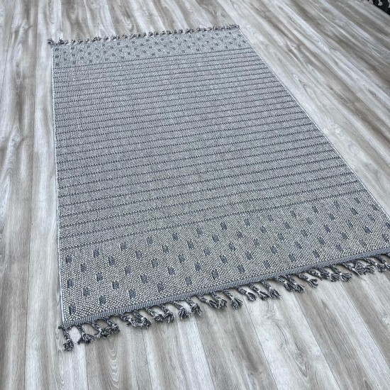 Bulgari Nordic Carpet 19527B Gray White Size 50*80