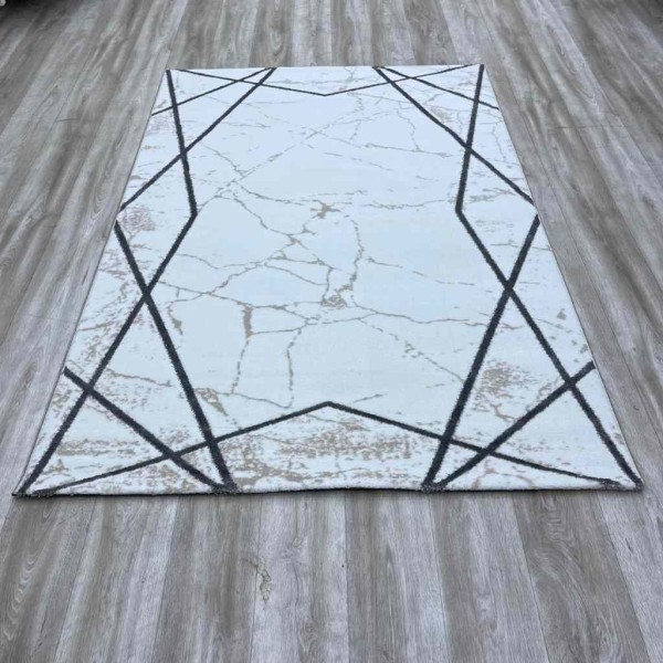 Turkish Aria carpet 3015A, cream gray, size 80*150